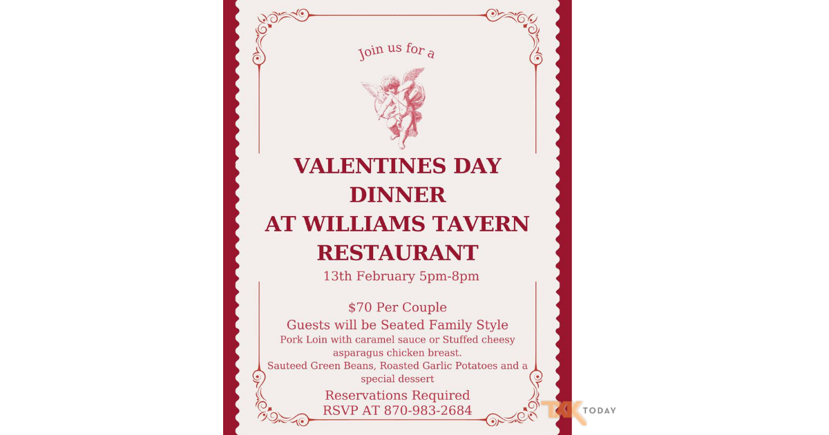 Historic Washington State Park to Host Valentine’s Dinner at Williams’ Tavern