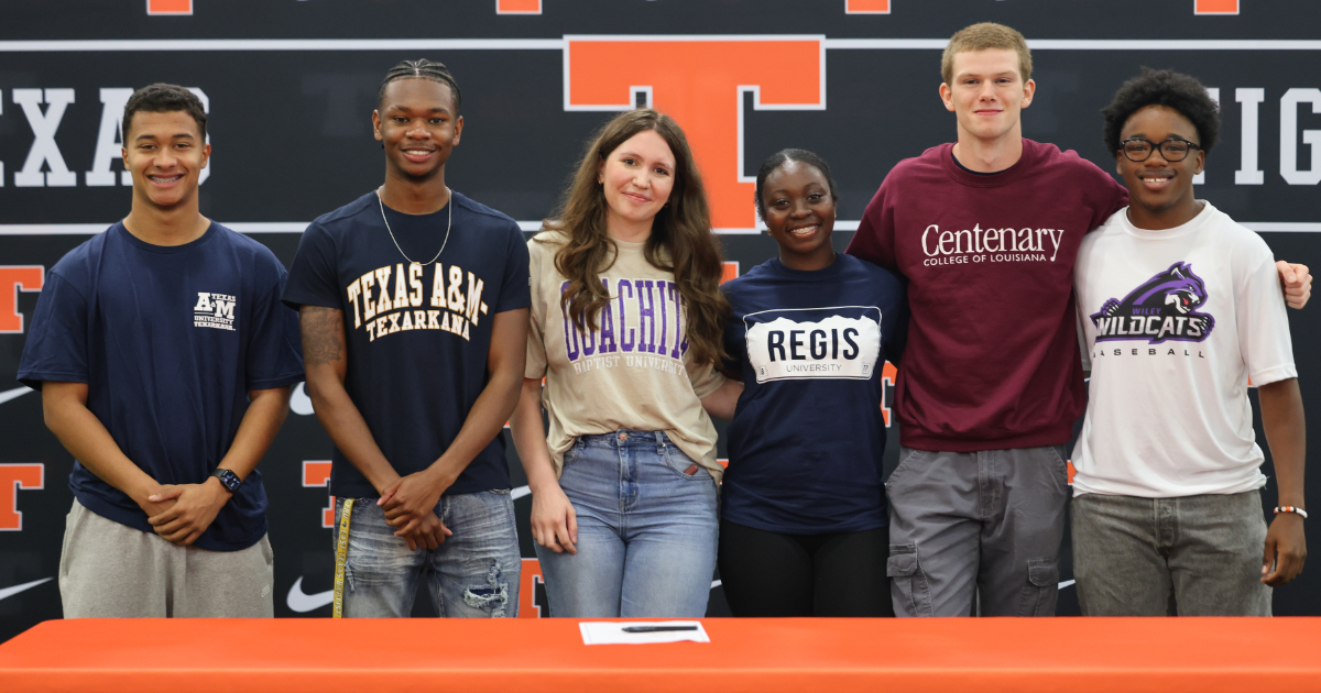 Texas High School Celebrates Six Tiger Athletes on Spring Signing Day