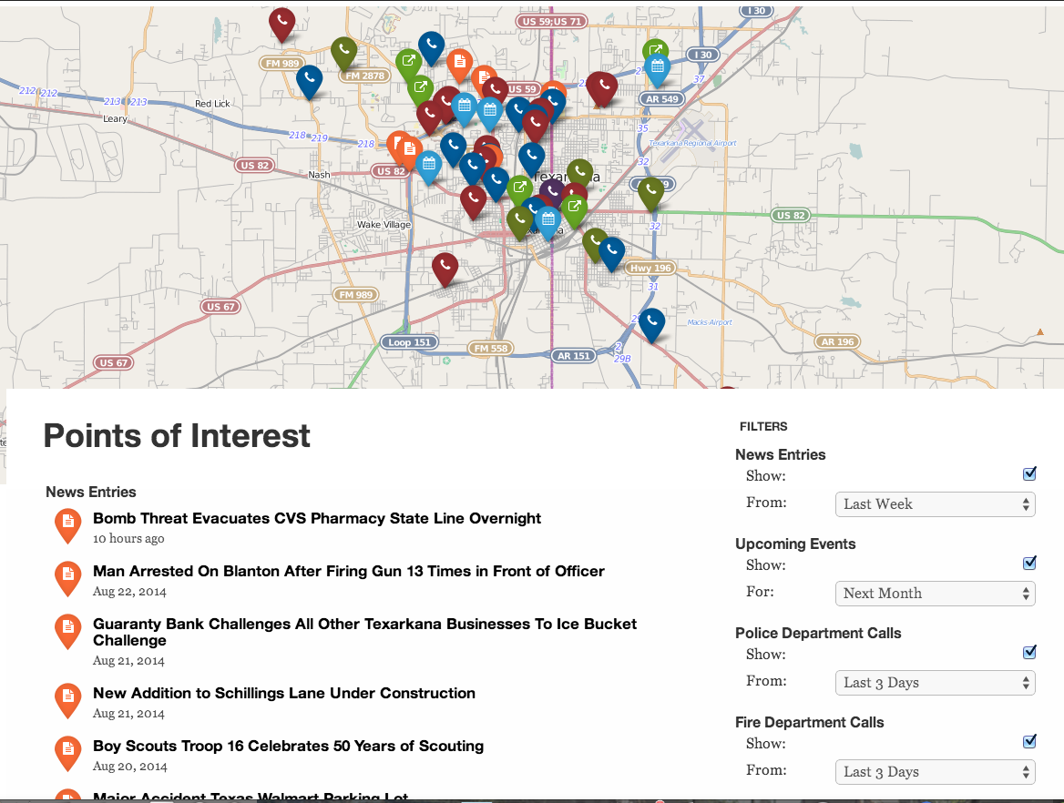 Texarkana City Map