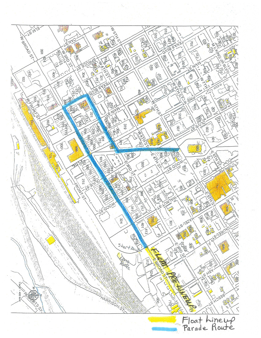 Christmas Parade route 20141