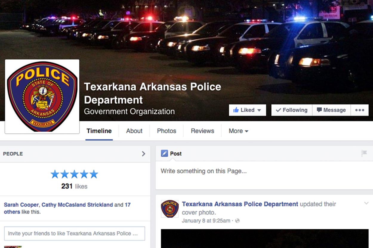 Texarkana, Arkansas Police Department Launches Facebook Page ...