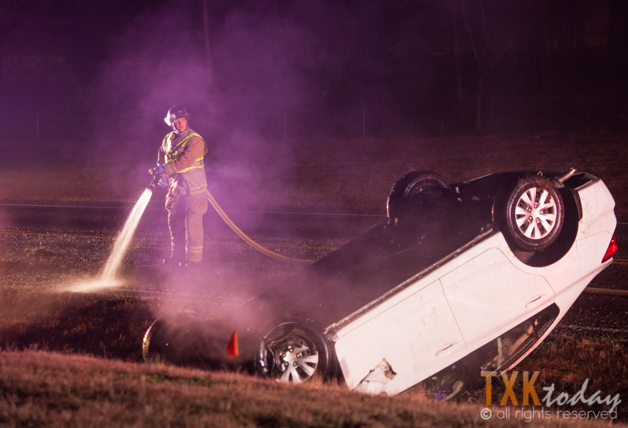 Car Catches Fire After Rollover Accident on Kings Highway Texarkana Today