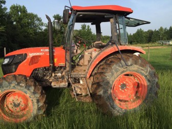 Damage done to tractor