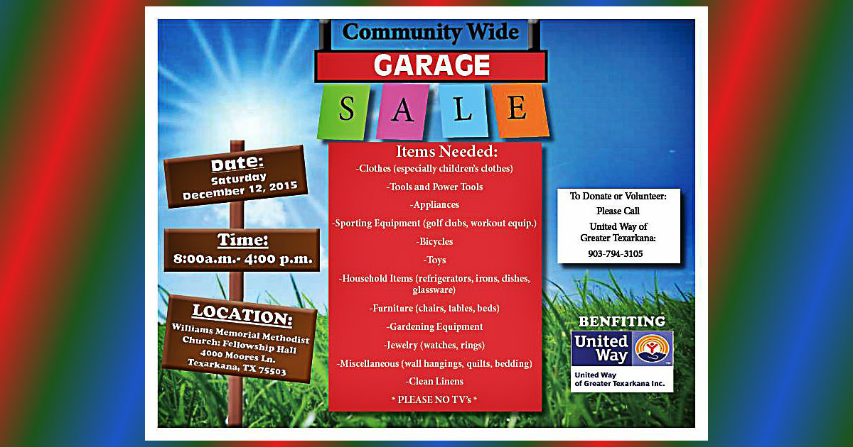 2nd Annual Community Wide Garage Sale Texarkana Today