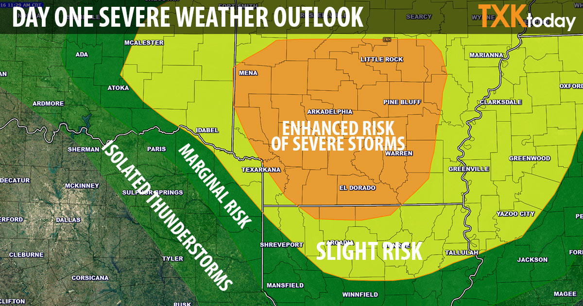 Severe weather possible Sunday afternoon | Texarkana Today