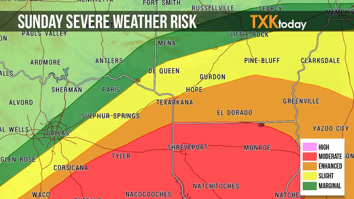 Severe Weather Possible Across ArkLaTex Sunday | Texarkana Today