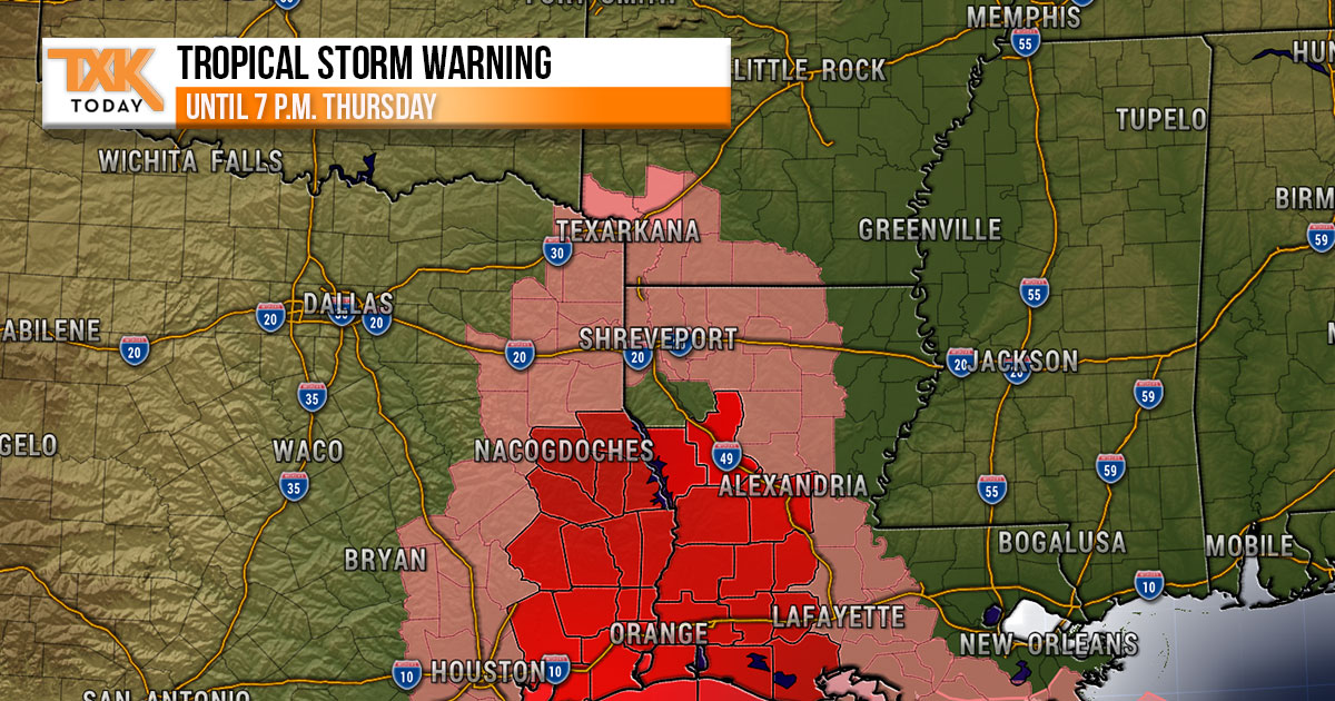 Tropical Storm Warning Issued for Texarkana Area | Texarkana Today