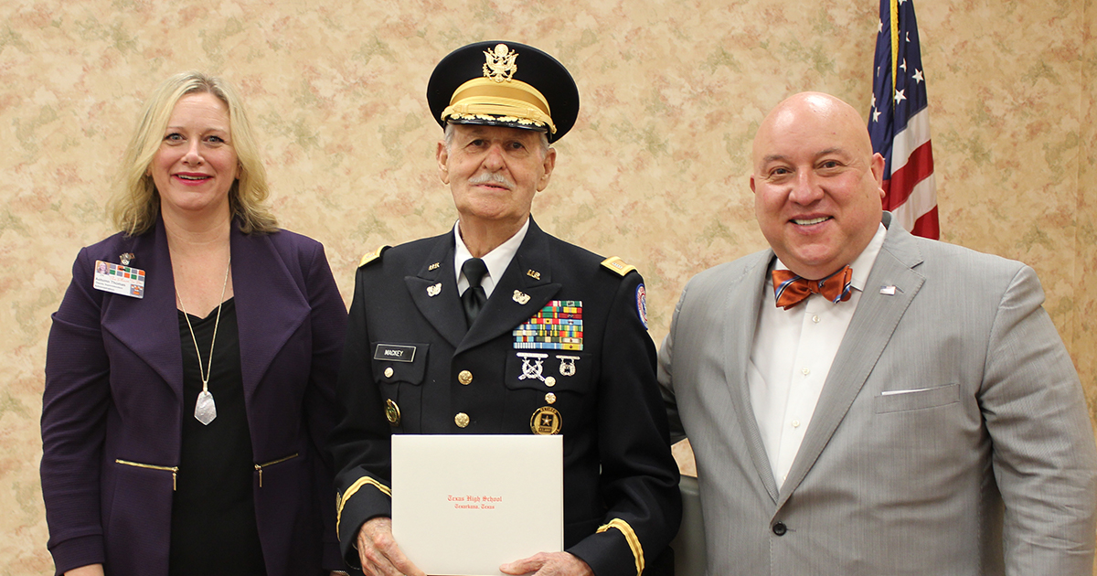 TISD Presents High School Degree to Korean War Vet | Texarkana Today