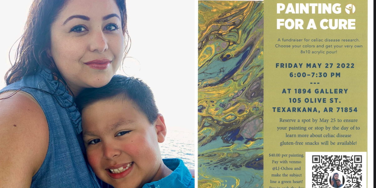 Painting for a Cure Celiac Disease Awareness Event in Texarkana