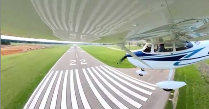Headline Image - A plane landing on runway 4/22 in Texarkana