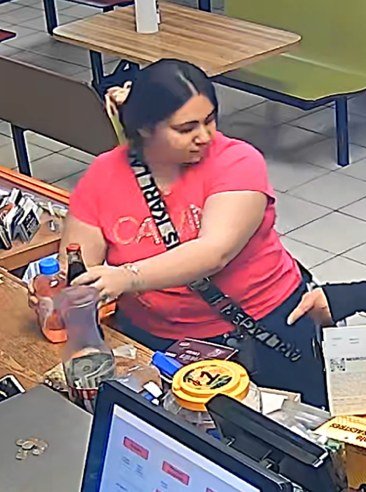 Surveillance image of theft suspect