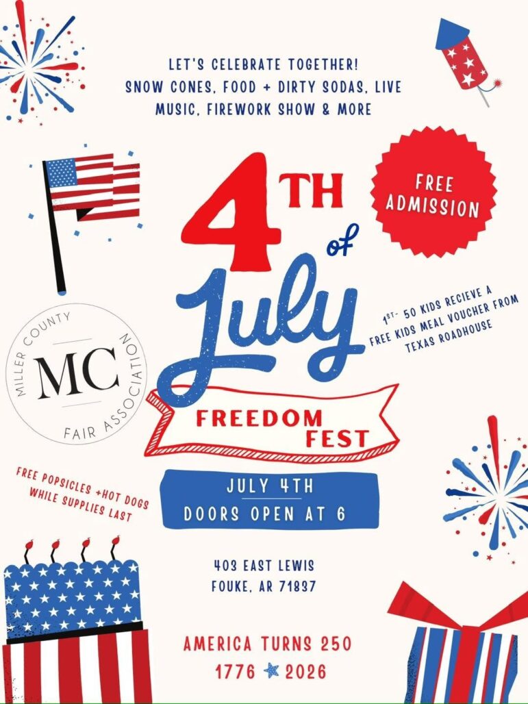 Fouke Freedom Fest Fourth of July flyer