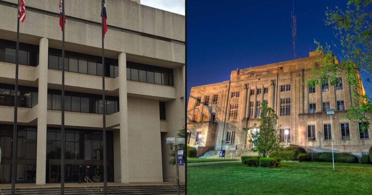 Bi-State Justice Building and the Miller County Courthouse