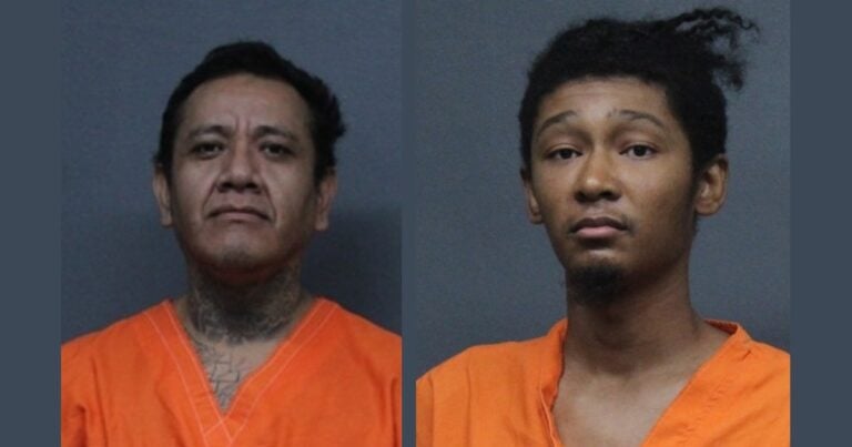 Booking photos of Christopher Buendia and Romello Montel Harper