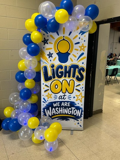 Lights On Afterschool banner at the Washington Community Development Center