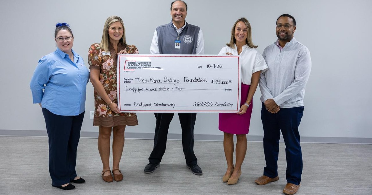 SWEPCO Foundation Establishes $25,000 Endowed Scholarship at Texarkana College