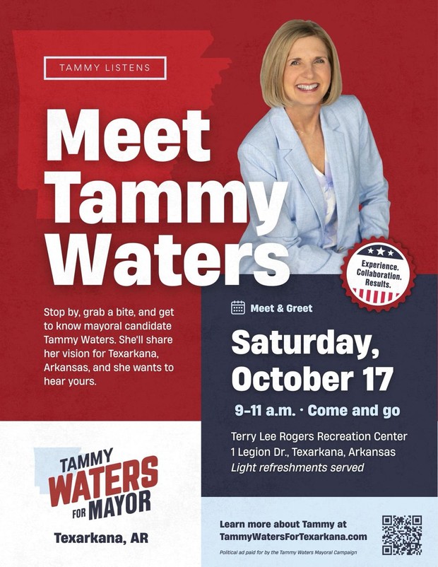 Tammy Waters community meet and greet flyer
