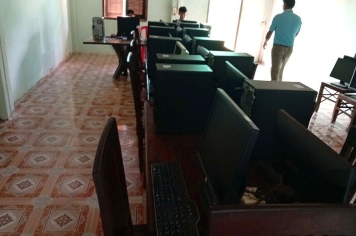 The new computer lab at JHP Skola near Siem Reap, Cambodia.