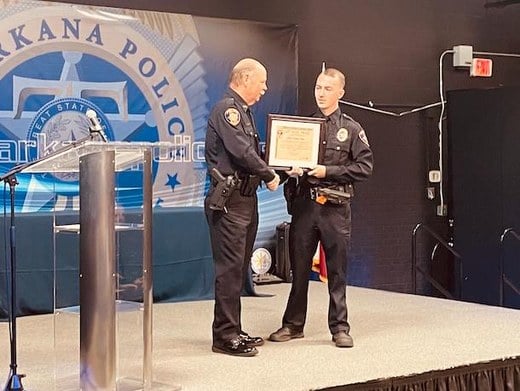 Officer Hunter Hinds, TTPD Life Saving Award recipient